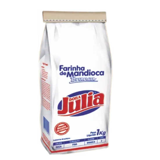 Alimentos Pinduca - FARINHA DE MANDIOCA JULIA BRANCA 1KG