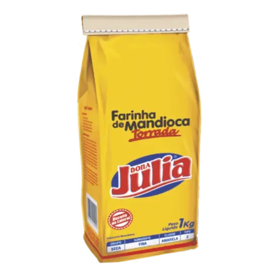 Alimentos Pinduca - FARINHA DE MANDIOCA DONA JULIA TORRADA  1KG
