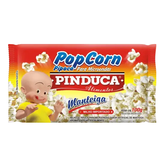 Alimentos Pinduca - PIPOCA DE MICROONDAS MANTEIGA 100G