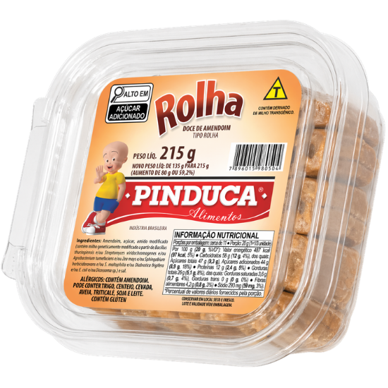 Alimentos Pinduca - DOCE DE AMENDOIM TIPO ROLHA