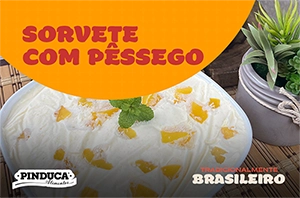 Alimentos Pinduca - Sorvete de pêssego cremoso e fácil de fazer!