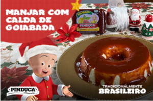 Alimentos Pinduca - Manjar de coco com calda de goiabada!