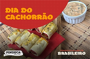 Alimentos Pinduca - Enroladinho de salsicha com molho secreto Pinduca!